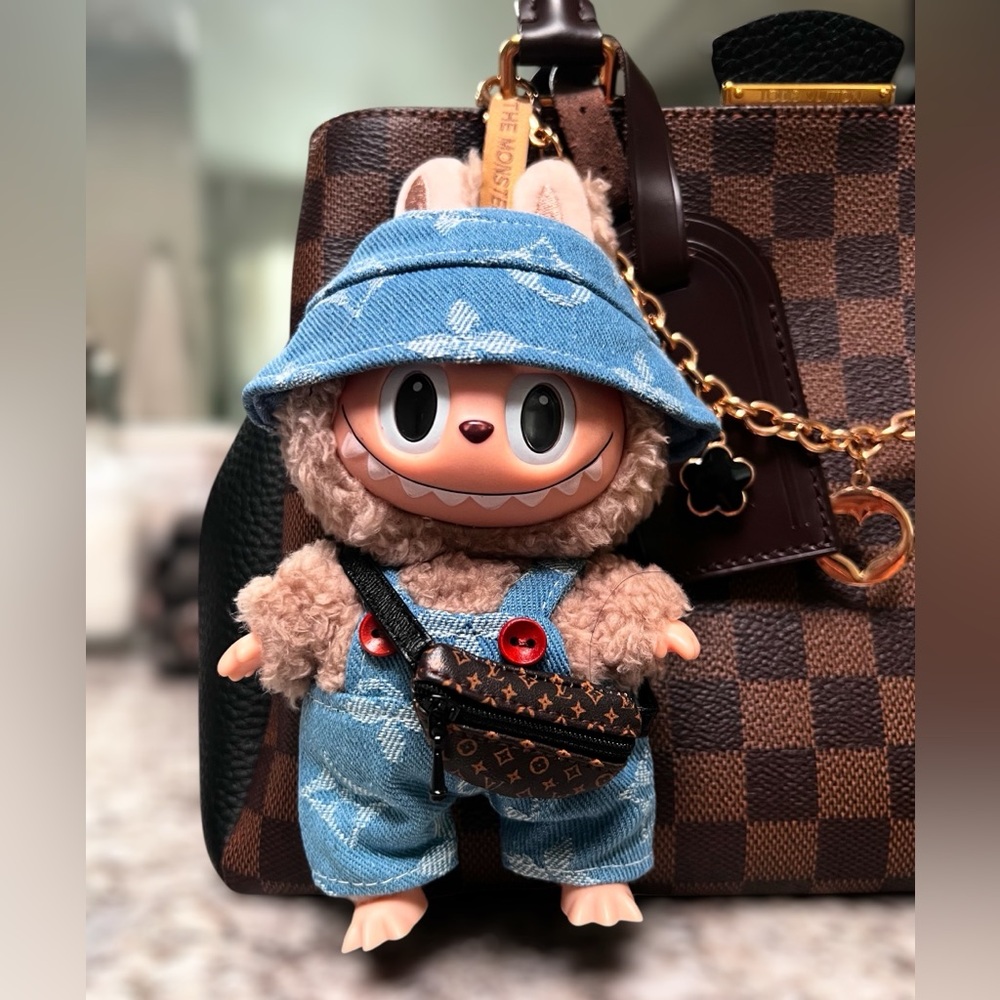 Labubu / Mini toy Denim Outfit and Mini Bag